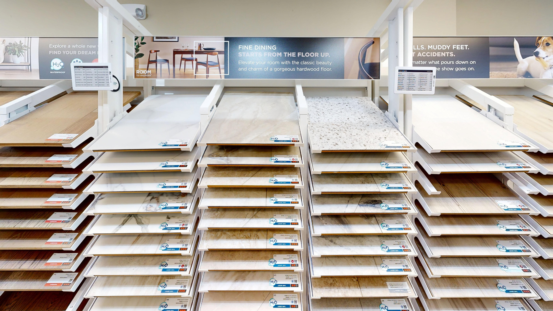 Luxury vinyl flooring swatch